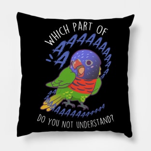 Green-naped Rainbow Lorikeet Parrot Aaaa Pillow