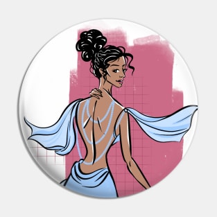 lovely sky blue mermaid with tan skin Pin