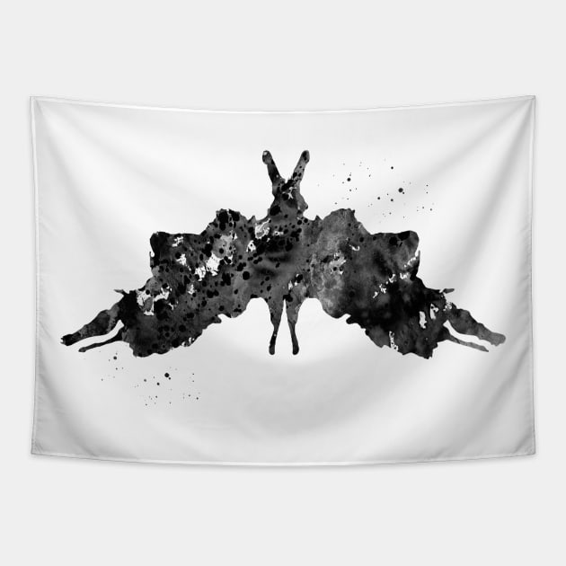 Rorschach inkblot test Tapestry by erzebeth