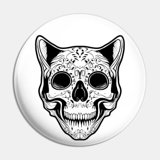 Cat Skull Pin