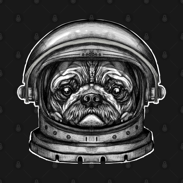 Pug Astronaut by fakeface