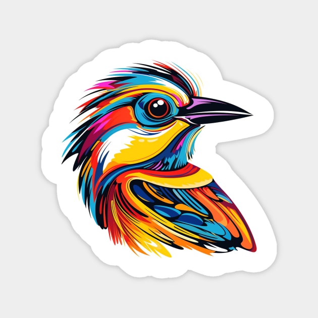 bird with pop art style Magnet by gblackid