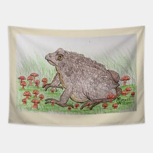 Toad in the toadstools Tapestry