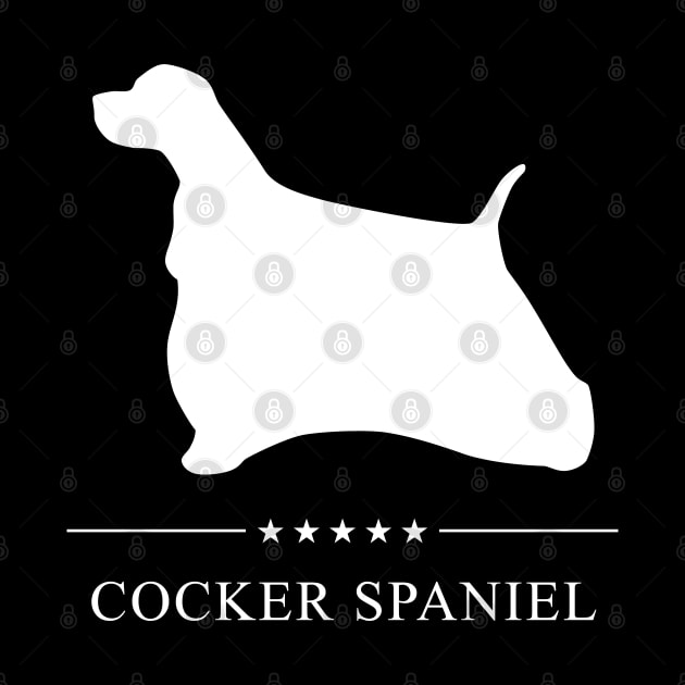 Cocker Spaniel Dog White Silhouette by millersye