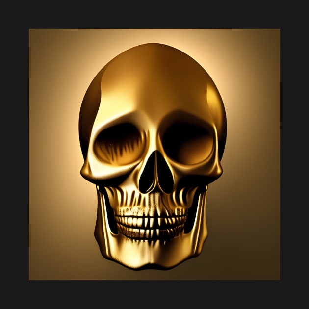 Golden Skull by SmartPufferFish
