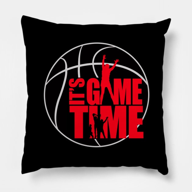 It's Game Time - Red Pillow by adamzworld