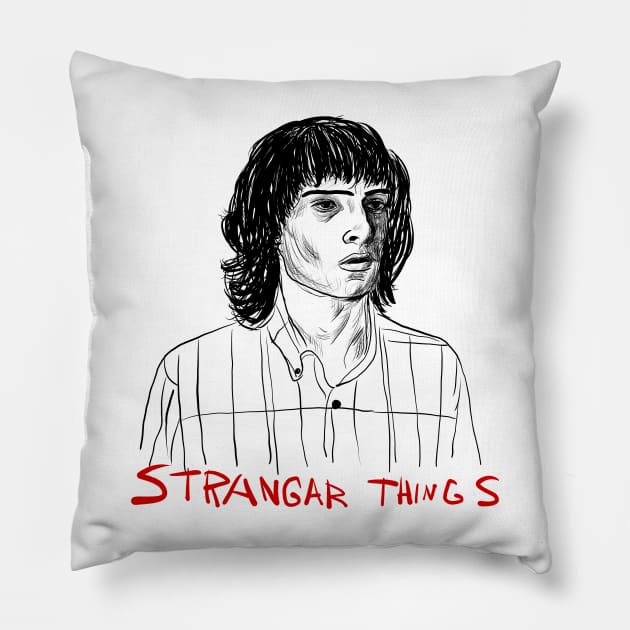 stranger things Pillow by Antho