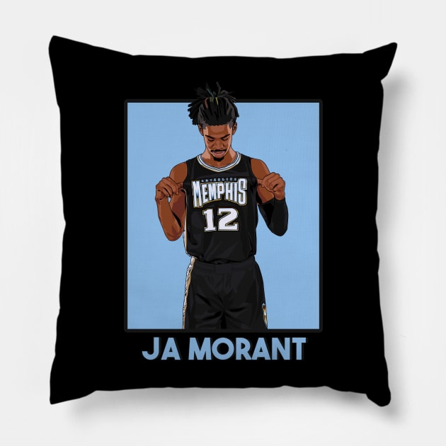 Ja Morant Pillow by origin illustrations