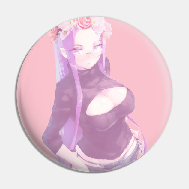 ライダー Rider Fate Stay Night Flowercrown Beauty Fate Stay Night Pin Teepublic