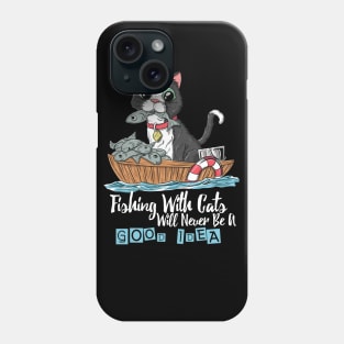 Copy of Cute Funny Cat Eat Fish Fishing Gift Phone Case