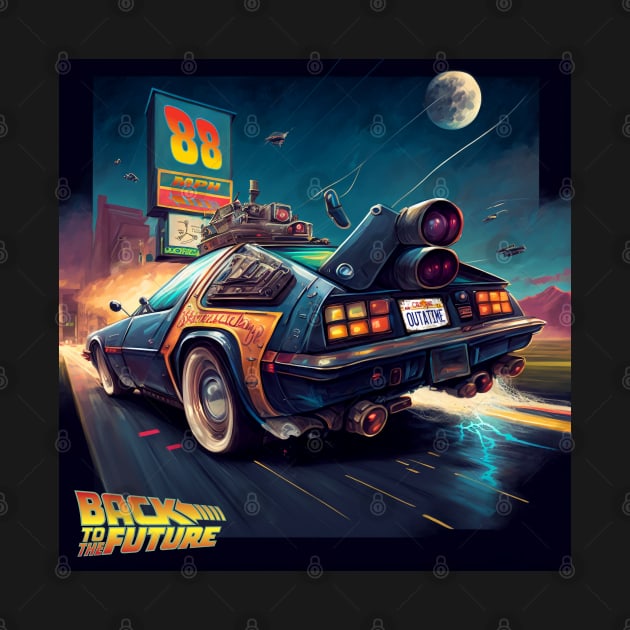 Delorean back to the future by Buff Geeks Art