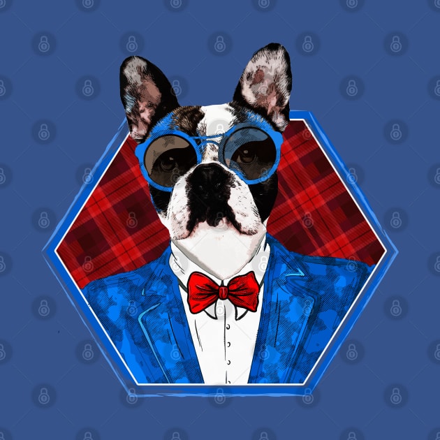 Hipster French Bulldog -Frenchie by Nartissima