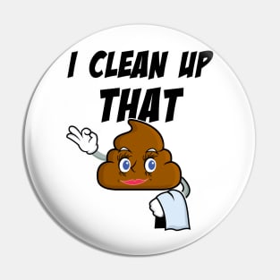 Poop Emoji - Clean Up that @#@# Pin