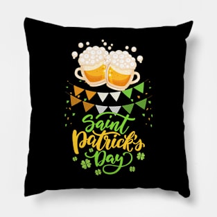 Beer Drinking St. Patrick's Day Pillow