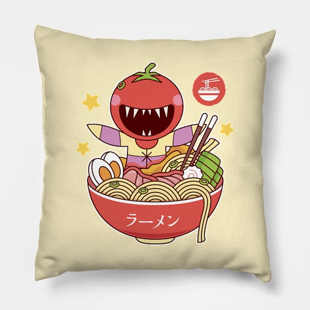 Rogue Tomato Ramen Pillow by Lagelantee