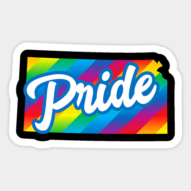 Pride Kansas State Map Gay Homosexual Lgbt Pride Cool Gift Lgbt Community Sticker Teepublic