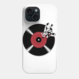 Broken Black Record Phone Case