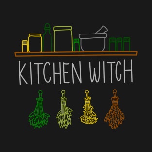 Apothecary Jars and Herbs "Kitchen Witch" T-Shirt