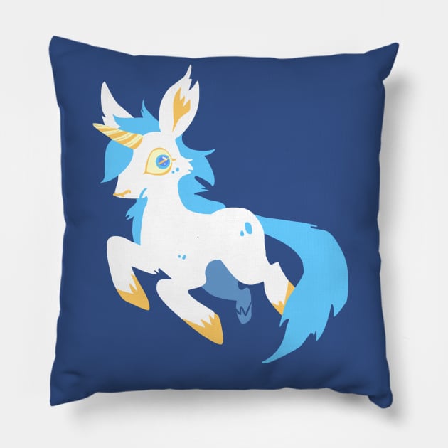 Unicorn Goat Pillow by sky665