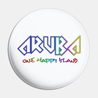 Aruba one happy Island Coloring Pin