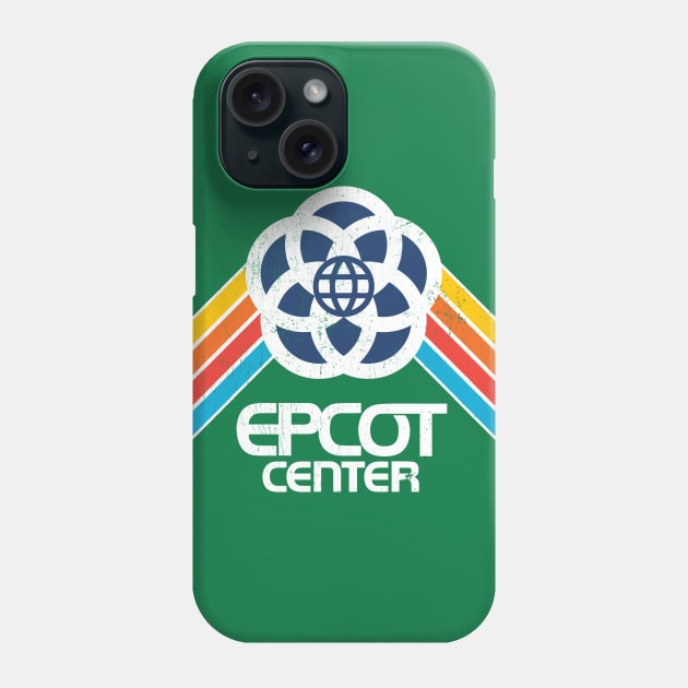Retro EPCOT inspired distressed logo by Kelly Design Company Phone Case by KellyDesignCompany