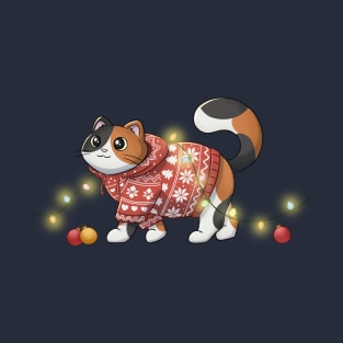 Festive Calico Cat T-Shirt