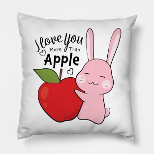 I Love You More Than Apple Pillow