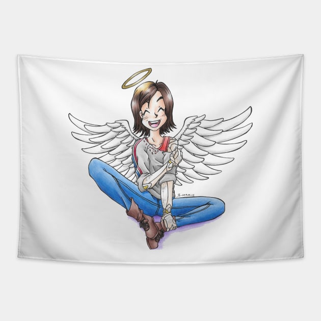 Chibi Angel Tapestry by KranberriJam