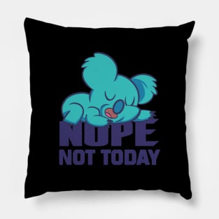 Lazy sleepy koala funny graphic, not today I am busy doing nothing or napping cute cartoon, Men Women Pillow