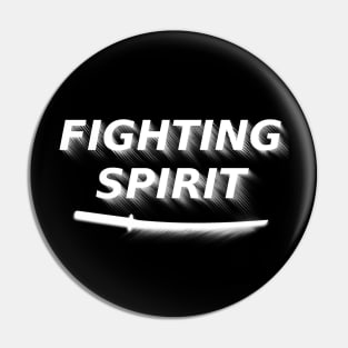 Fighting Spirit White Pin