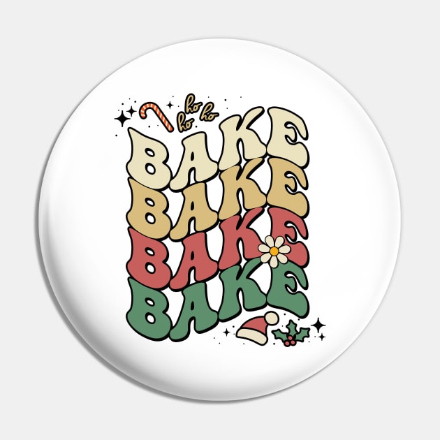 Retro Bake Christmas Wavy Words Aesthetic Pin by Way Down South