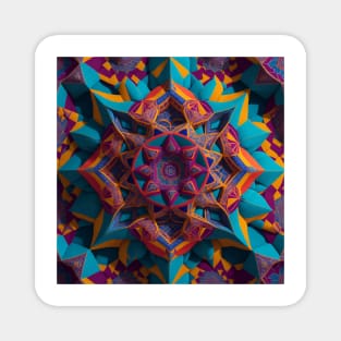 Kaleidoscope of geometric patterns Magnet