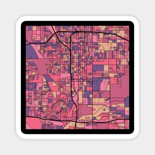 San Bernardino Map Pattern in Purple & Pink Magnet