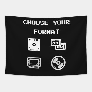 Gaming: Choose Your Format Old-School Storage Devices Tapestry