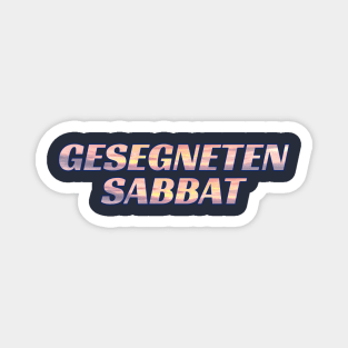 Blessed Sabbath in German Gesegneten Sabbat Magnet