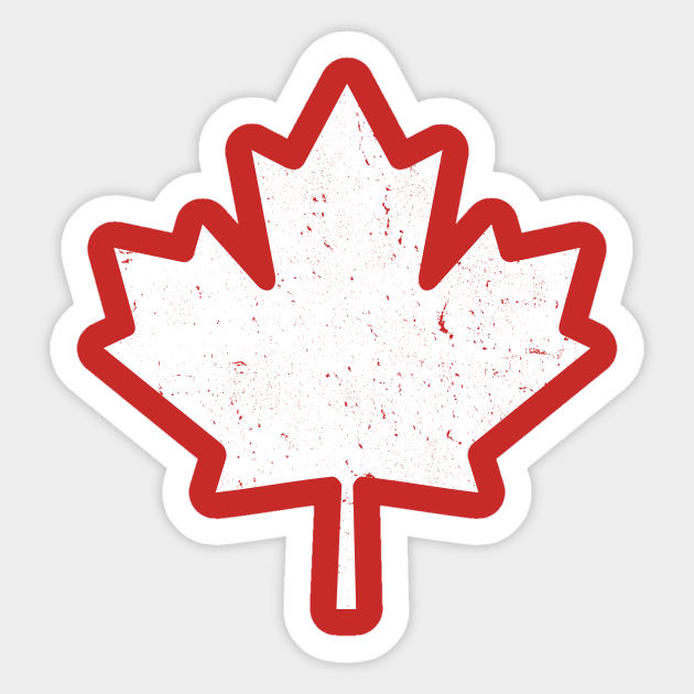 Canada Canadian Flag Maple Leaf - Canadian Flag - Sticker | TeePublic