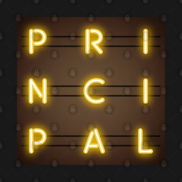 Principal Neon Sign Boxed Typography by Magic Moon