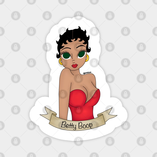 Betty Boop Medium Magnet by SnowJade