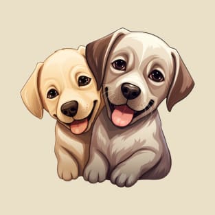 Puppy Pals: Labrador Retriever Duo T-Shirt