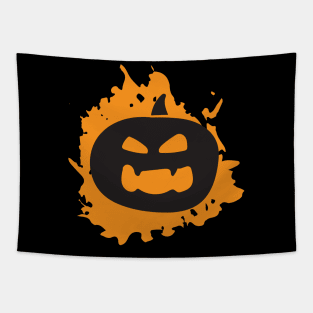 Evil Angry Pumpkin Tapestry