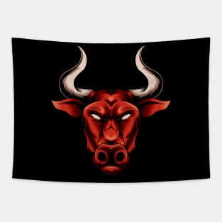 Bull head design Tapestry