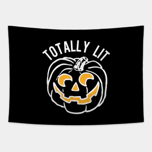 Totally Lit Jack-O-Lantern Tapestry