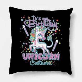 It's my Birthday Unicorn Costume Birthday Party Pillow