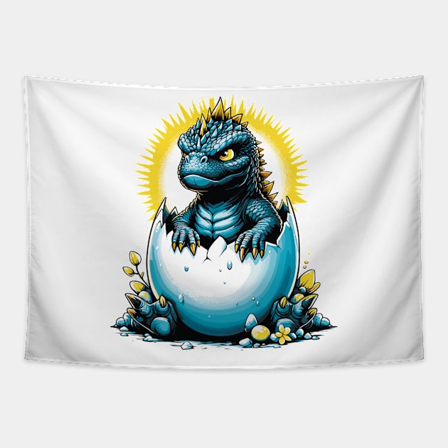 New Born King Of The Monsters Tapestry by aswIDN