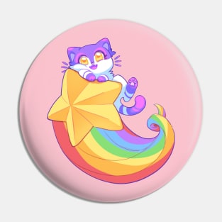 Kawaii Cat Rainbow Cat Adorable Rainbow Cat Cute Gift  For Cat Lover Pin