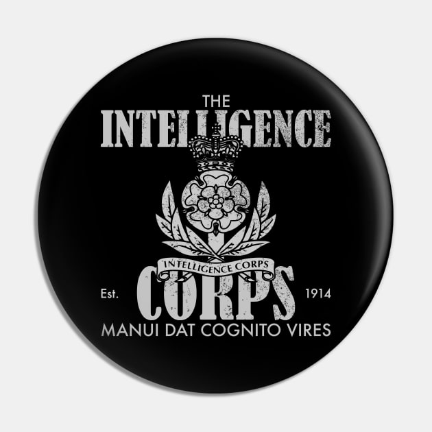 Intelligence Corps (distressed) Pin by TCP