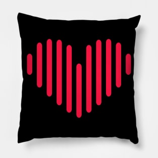 Love Heart Minimalistic Techno Style Valentine's Day Gift Pillow