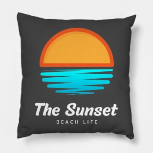 The Sunset Beach Life t-shirt Pillow