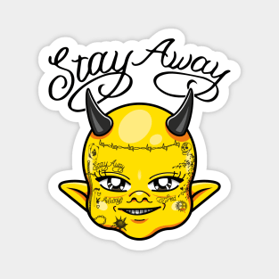 Dimitri The Devil Yellow - Stay Away Magnet