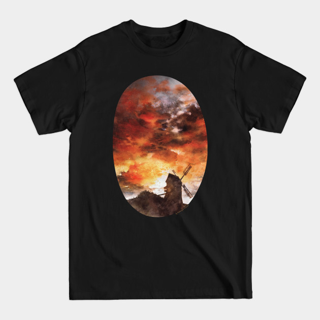 Discover Windmill and the Sunset Sky - Sunset - T-Shirt